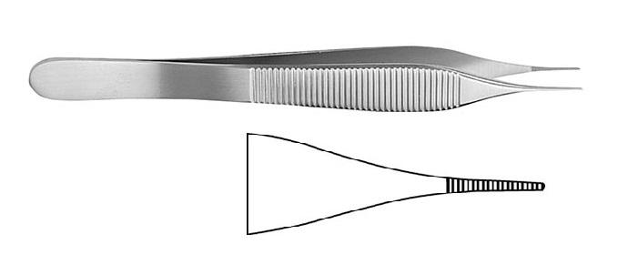 MICRO-ADSON Пінцет анатомічний; прямий; із зубчиками; 12,0см; ширина бранш 0,9+/-0,1. Tontarra Medizintechnik GmbH